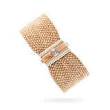 WOVEN 2.5cm BRACELET Champagne Silver