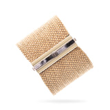 WOVEN 4.5cm BRACELET Champagne Silver