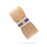WOVEN 2.5cm BRACELET Champagne Silver