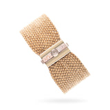 WOVEN 2.5cm BRACELET Champagne Silver