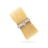 WOVEN 2.5cm BRACELET Golden Silver