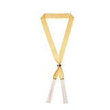 WOVEN 2.5cm SCARF Golden Silver