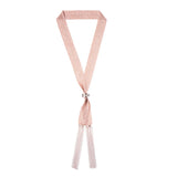 WOVEN 2.5cm SCARF Pink Silver