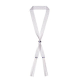 WOVEN 2.5cm SCARF White Silver