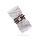 WOVEN 2.5cm BRACELET White Silver