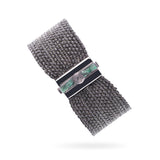 WOVEN 2.5cm BRACELET Black Silver
