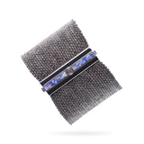 WOVEN 4.5cm BRACELET Black Silver