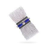 WOVEN 2.5cm BRACELET White Silver